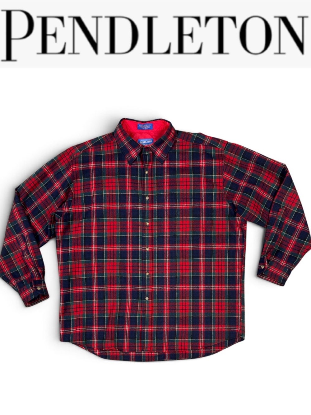 VINTAGE PENDLETON AUTHENTIC MACPHERSON TARTAN PLAID BUTTON DOWN SHIRT SIZE XL